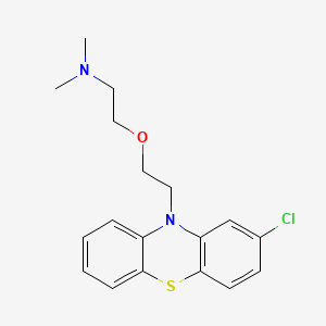 molecular formula C18H21ClN2OS B12808026 2-Chloro-10-(dimethylaminoethoxyethyl)phenothiazine CAS No. 17124-61-7