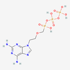 molecular formula C8H15N6O10P3 B12808050 9-(2-Diphosphorylphosphonylmethoxyethyl)-2-aminoadenine CAS No. 130029-10-6