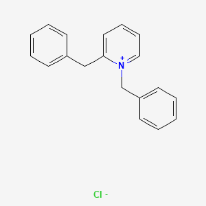 molecular formula C19H18ClN B12808060 Pyridinium, 1,2-bis(phenylmethyl)-, chloride CAS No. 63722-08-7