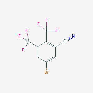 molecular formula C9H2BrF6N B12808068 2,3-Bis(trifluoromethyl)-5-bromobenzonitrile 