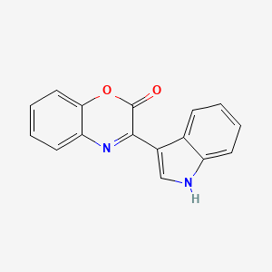 molecular formula C16H10N2O2 B12808082 3-Indol-3-yl-2H-1,4-benzoxazin-2-one CAS No. 5543-37-3