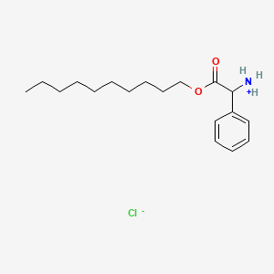 molecular formula C18H30ClNO2 B12808103 Glycine, 2-phenyl-, decyl ester, hydrochloride, D,L- CAS No. 78265-97-1