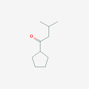 molecular formula C10H18O B12808121 1-Cyclopentyl-3-methylbutan-1-one CAS No. 6636-81-3