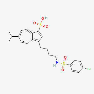 molecular formula C23H26ClNO5S2 B12808174 KT2-962 free acid CAS No. 129648-97-1