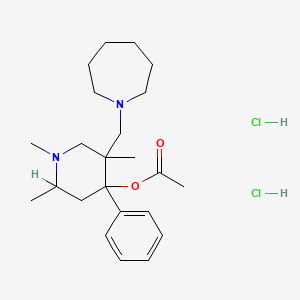 4-Piperidinol, 5-(hexahydro-1H-azepinylmethyl)-4-phenyl-1,2,5-trimethyl-, acetate, dihydrochloride