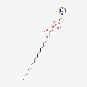 molecular formula C27H50NO6P B12808188 rac-1-Hexadecyloxy-2-methoxypropyl-3-(2'-pyridylethyl) phosphonate CAS No. 84337-29-1