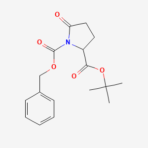 molecular formula C17H21NO5 B12808201 1-O-benzyl 2-O-tert-butyl 5-oxopyrrolidine-1,2-dicarboxylate 