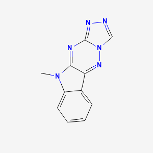 molecular formula C11H8N6 B12808208 8-methyl-8,10,12,13,15,16-hexazatetracyclo[7.7.0.02,7.011,15]hexadeca-1(16),2,4,6,9,11,13-heptaene CAS No. 4137-59-1