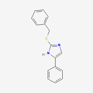 molecular formula C16H14N2S B12808222 2-benzylsulfanyl-5-phenyl-1H-imidazole CAS No. 6297-94-5