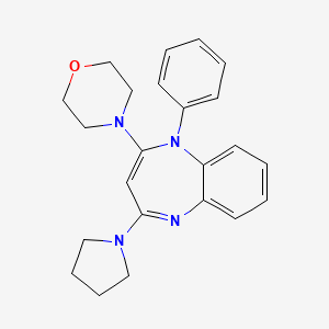 2-(4-Morpholinyl)-1-phenyl-4-(1-pyrrolidinyl)-1H-1,5-benzodiazepine