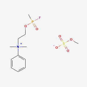 Ammonium, (2-hydroxyethyl)dimethylphenyl-, methyl sulfate, ester with methylphosphinofluoridate