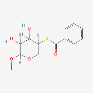 Methyl 4-S-benzoyl-4-thiopentopyranoside