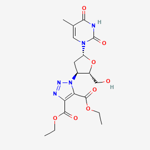 Thymidine, 3'-(4,5-bis(ethoxycarbonyl)-1H-1,2,3-triazol-1-yl)-3'-deoxy-