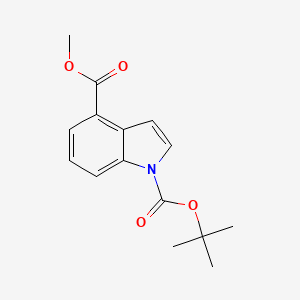 molecular formula C15H17NO4 B1280829 1-叔丁基 4-甲基 1H-吲哚-1,4-二羧酸酯 CAS No. 220499-11-6