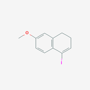 molecular formula C11H11IO B12808290 4-Iodo-7-methoxy-1,2-dihydronaphthalene 