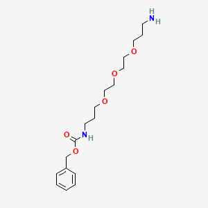 molecular formula C18H30N2O5 B1280830 6,9,12-三氧杂-2-氮杂十五烷酸，15-氨基-，苯甲酯 CAS No. 220156-99-0