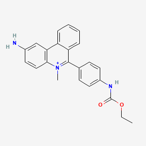 molecular formula C23H22N3O2+ B12808312 Carbidium CAS No. 47570-45-6