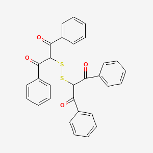 molecular formula C30H22O4S2 B12808363 1,3-Propanedione, 2,2'-dithiobis(1,3-diphenyl- CAS No. 72087-95-7