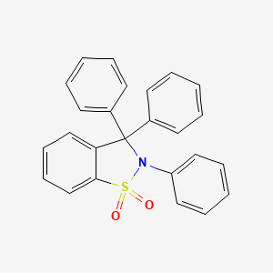 molecular formula C25H19NO2S B12808384 2,3,3-Triphenyl-2,3-dihydro-1,2-benzisothiazole 1,1-dioxide CAS No. 15448-89-2