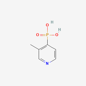 molecular formula C6H8NO3P B12808406 Phosphonic acid, (3-methyl-4-pyridinyl)- CAS No. 58816-02-7