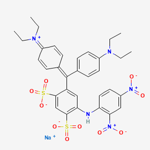 molecular formula C33H34N5NaO10S2 B12808430 C.I. Acid Green 8 CAS No. 6416-29-1