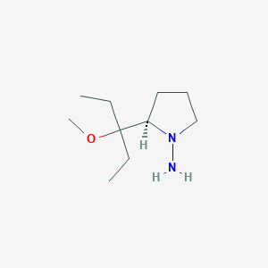 molecular formula C10H22N2O B12808456 (S)-1-Amino-2-(diethylmethoxymethyl)pyrrolidine CAS No. 1315032-10-0