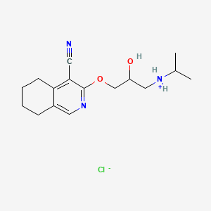 4-Isoquinolinecarbonitrile, 5,6,7,8-tetrahydro-3-(2-hydroxy-3-(1-methylethyl)amino)propoxy)-,monohydrochloride