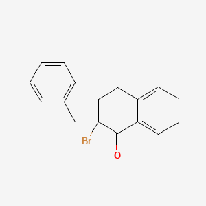 molecular formula C17H15BrO B12808505 2-Benzyl-2-bromo-3,4-dihydro-1(2H)-naphthalenone CAS No. 93322-94-2