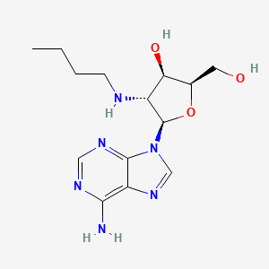 molecular formula C14H22N6O3 B12808507 2'-n-Butylamino-2'-deoxyadenosine CAS No. 134934-95-5