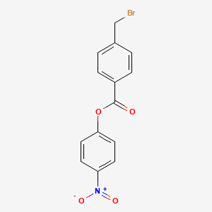 molecular formula C14H10BrNO4 B12808531 (4-Nitrophenyl) 4-(bromomethyl)benzoate CAS No. 38597-13-6