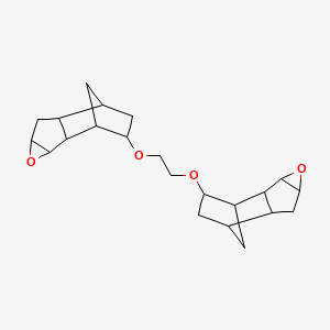 molecular formula C22H30O4 B12808545 10-[2-(4-Oxatetracyclo[6.2.1.02,7.03,5]undecan-10-yloxy)ethoxy]-4-oxatetracyclo[6.2.1.02,7.03,5]undecane CAS No. 5146-81-6