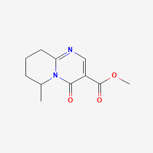 molecular formula C11H14N2O3 B12808567 Methyl 6-methyl-4-oxo-6,7,8,9-tetrahydro-4h-pyrido[1,2-a]pyrimidine-3-carboxylate CAS No. 33484-38-7