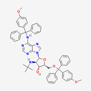 9H-Purin-6-amine, 9-(2-deoxy-2-((1,1-dimethylethyl)amino)-5-O-((4-methoxyphenyl)diphenylmethyl)-beta-D-xylofuranosyl)-N-((4-methoxyphenyl)diphenylmethyl)-