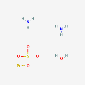 molecular formula H8N2O5PtS B12808581 Platinum, diammineaqua(sulfato(2-)-O)-, (SP-4-3)- CAS No. 86493-49-4