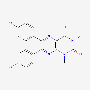 2,4(1H,3H)-Pteridinedione, 6,7-bis(4-methoxyphenyl)-1,3-dimethyl-