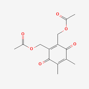 2,3-Bis((acetyloxy)methyl)-5,6-dimethyl-2,5-cyclohexadiene-1,4-dione