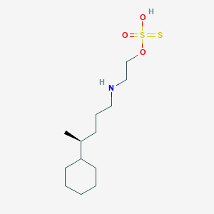 2-((4-Cyclohexylpentyl)amino)ethanethiol hydrogen sulfate (ester)