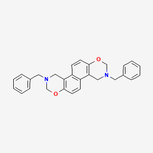 molecular formula C28H26N2O2 B12808673 3,9-dibenzyl-2,4,8,10-tetrahydro-[1,3]benzoxazino[6,5-f][1,3]benzoxazine CAS No. 58671-21-9