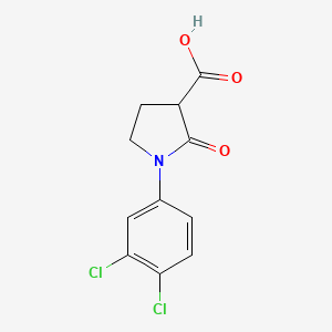B1280871 1-(3,4-Dichlorophenyl)-2-oxopyrrolidine-3-carboxylic acid CAS No. 10006-67-4