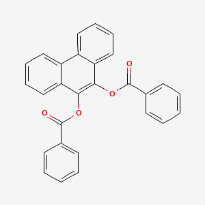 molecular formula C28H18O4 B12808754 9,10-Phenanthrenediol, dibenzoate CAS No. 71310-31-1