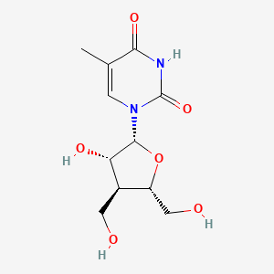 2,4(1H,3H)-Pyrimidinedione, 1-(3-deoxy-3-(hydroxymethyl)-beta-D-arabinofuranosyl)-5-methyl-