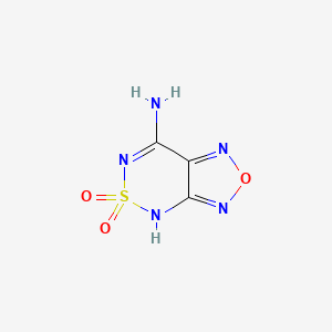 molecular formula C3H3N5O3S B12808777 3H-(1,2,5)Oxadiazolo(3,4-c)(1,2,6)thiadiazin-7(6H)-imine 5,5-dioxide CAS No. 57116-33-3