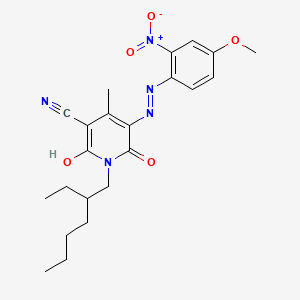 1-(2-Ethylhexyl)-1,2-dihydro-6-hydroxy-5-[(4-methoxy-2-nitrophenyl)azo]-4-methyl-2-oxonicotinonitrile