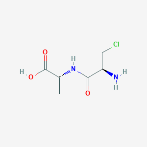 molecular formula C6H11ClN2O3 B12808803 Alanyl-beta-chloroalanine CAS No. 76572-09-3