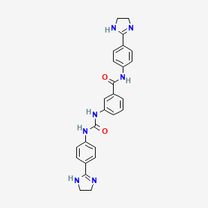 Benzamide, N-(4-(4,5-dihydro-1H-imidazol-2-yl)phenyl)-3-((((4-(aminothioxomethyl)phenyl)amino)carbonyl)amino)-