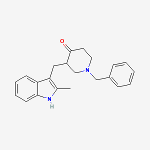 3-((2-Methyl-1H-indol-3-yl)methyl)-1-(phenylmethyl)-4-piperidinone