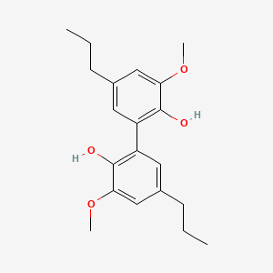 molecular formula C20H26O4 B12808863 Dehydrodidihydroeugenol CAS No. 13991-42-9