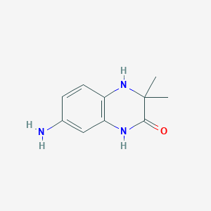 B128089 7-Amino-3,3-dimethyl-3,4-dihydroquinoxalin-2(1H)-one CAS No. 150896-70-1