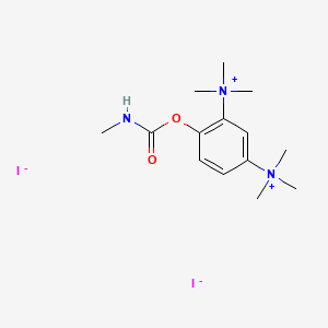 Ammonium, 4-hydroxy-1,3-phenylenebis(trimethyl-, diiodide, methylcarbamate