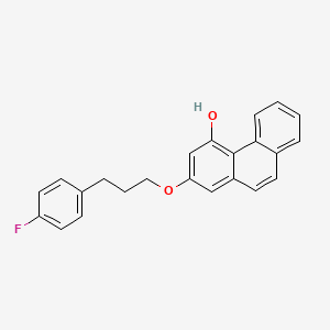 molecular formula C23H19FO2 B12808948 2-(3-(4-Fluorophenyl)propoxy)-4-phenanthrenol CAS No. 59873-17-5